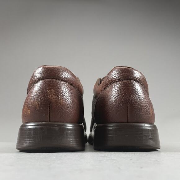SAS Bout Time Men’s 10 N Brown Pebbled Leather Casual Walking Shoes Oxford EUC - Picture 3 of 9